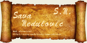 Sava Medulović vizit kartica